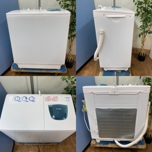 I600 ? ジモティー限定価格！ 2022年製の美品♪ HITACHI 二層式洗濯機 青空 （6.5㎏） ⭐ 動作確認済 ⭐ クリー