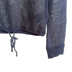 H&M  DIVIDED  シースルー　シアーメッシュニット　パーカーの画像
