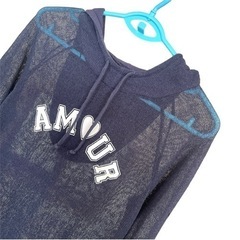 H&M  DIVIDED  シースルー　シアーメッシュニット　パーカーの画像