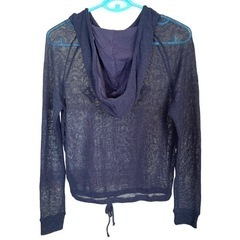 H&M  DIVIDED  シースルー　シアーメッシュニット　パーカーの画像