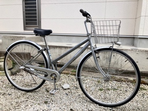 556、シティサイクル27インチシルバー