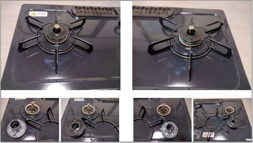 ガスコンロ　2口 右強火 都市ガス パロマ　使用感わずかな美品