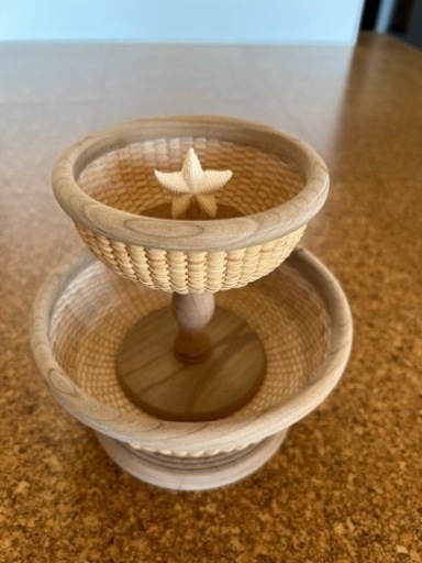 ナンタケットバスケット　small E‘ Pergne 2段トレイ