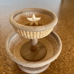 ナンタケットバスケット　small E‘ Pergne 2段トレイ