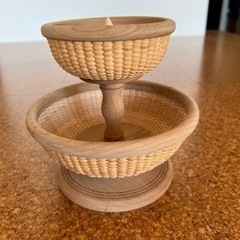 ナンタケットバスケット　small E‘ Pergne 2段トレイの画像