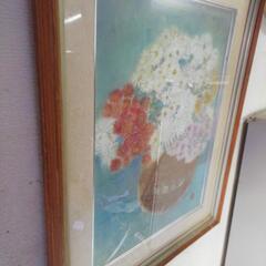 花の絵94×74cm 額装の画像