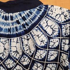 【取引中】藍染、絞り、刺繍のシャツの画像