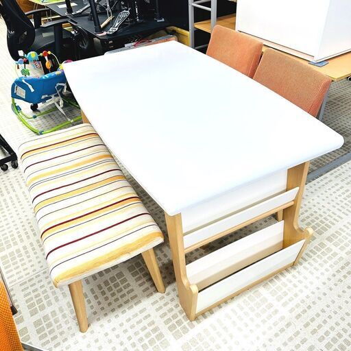 【半額】ニトリ ダイニングテーブル Nイーニー 4人掛け 家具 ベンチ