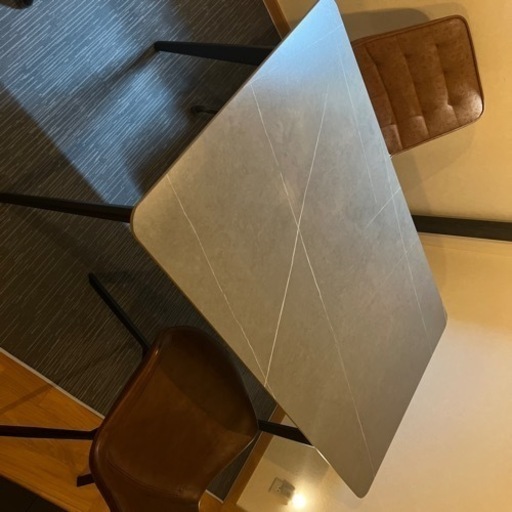 ダイニングテーブル 単品 4人用 幅140cm セラミック天板 テーブル 大理石調 4人掛け