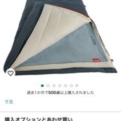 受け渡し者決定【Coleman】寝袋 シュラフ 封筒型