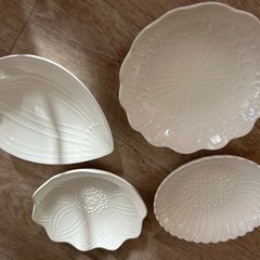 花柄の小皿4枚セット