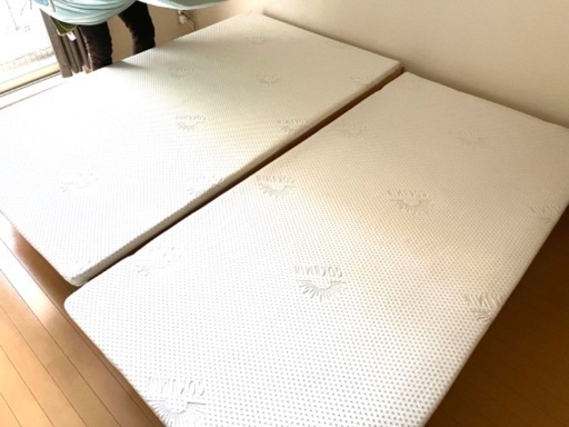 【土日限定価格】セミダブルベッド すのこ マットレス付