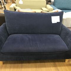 ★ジモティ割あり★  ソファ 紺　ネイビー W130×D73×H76 クリーニング済み SJ5242