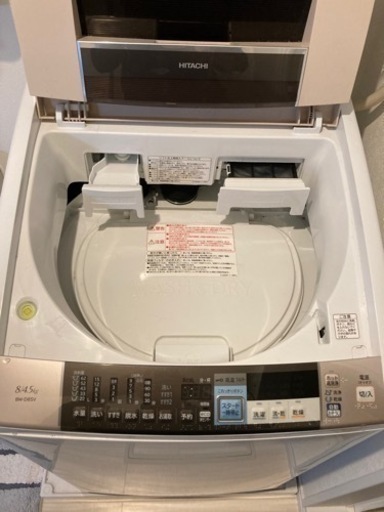 乾燥機能付き洗濯機　8kg /4.5kg  日立　BW-D8SV