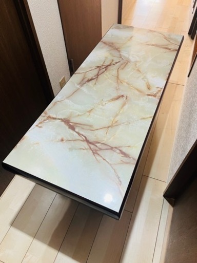 カリモク家具 センターテーブル 大理石 昭和レトロ