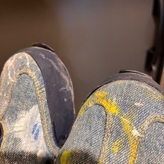 ヨウジヤマモト プールオム×アディダスYohji Yamamoto POUR HOMME×adidas ZETROC コラボペイントデニムスニーカー インディゴ　28cm？の画像