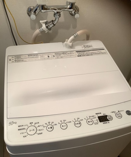 洗濯機　容量4.5kg 2020年製