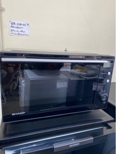万代店　 シャープ◆電子レンジ 2020年製 RE-TF17S-W 美品 庫内フラット ブラック/黒 ヘルツフリー