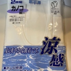 綿100%半袖U首シャッツ2枚組