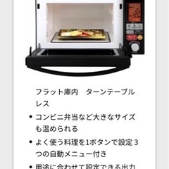 ZEPEAL ゼピール 電子レンジ ヘルツフリー 庫内容量18L DFR-G1818の画像