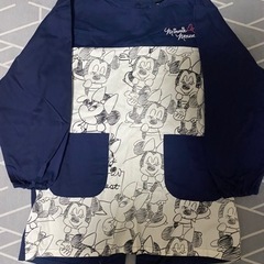 保育士エプロンミニー長袖大柄