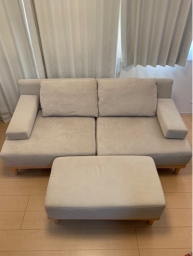 【決まりました】VENTOTA 家具 ソファ ベット 3人掛けソファ　オットマン付き