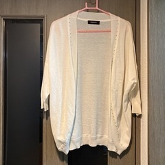 決まりました★カーディガン JUSGLITTY 白 