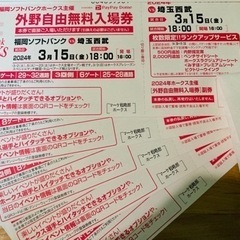 2024年ソフトバンクホークス　オープン戦チケット