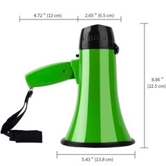 拡声器 10W 小型メガホン サイレン音つき 防災の画像