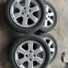 スズキ純正14インチアルミ タイヤセット?