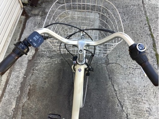 343  ブリヂストン最新機種電動アシスト自転車フロンティア26インチ アイボリーアルミ
