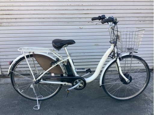 343  ブリヂストン最新機種電動アシスト自転車フロンティア26インチ アイボリーアルミ