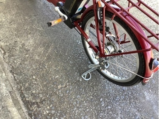 345 ブリヂストン最新機種電動アシスト自転車フロンティア20インチ　ワインレッドアルミ