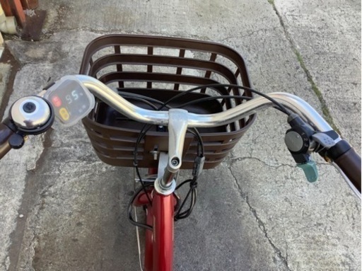 345 ブリヂストン最新機種電動アシスト自転車フロンティア20インチ　ワインレッドアルミ