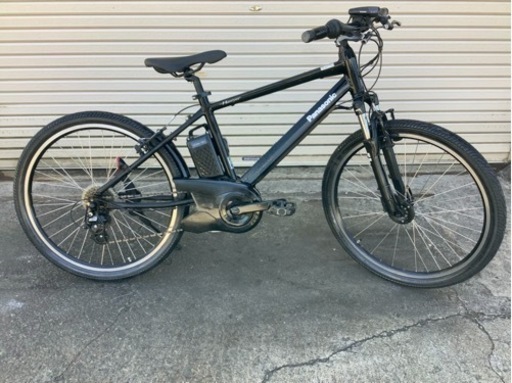 347  パナソニック最新機種電動アシスト自転車ハリヤー26インチ  ブラックアルミボディ