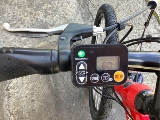 348  パナソニック最新機種電動アシスト自転車ハリヤー26インチ レッドアルミボディー