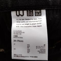 UNIQLO　スキニーパンツ　28インチ（70cm）ブラック　ユニクロ　ジーンズ　デニムの画像