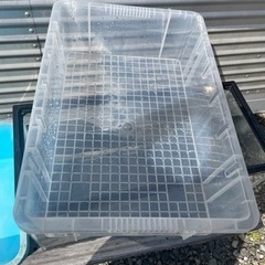 60センチ水槽、トロ舟、プラ容器3点セットの画像