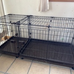 【受け渡し者決まりました】アイリスオーヤマ ペットケージ トイレトレーニングセットの画像