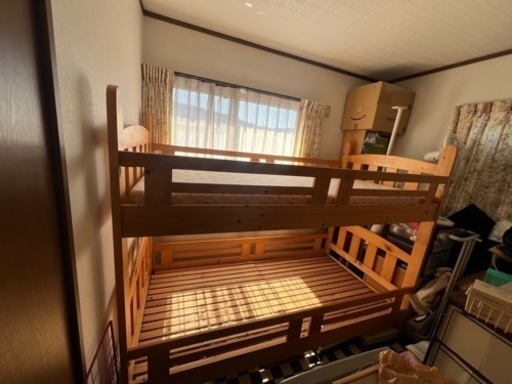 木製　キレイ‼️2段ベット‼️フランスベット　 マットレス付き‼️ 1個づつでも使用可能‼️