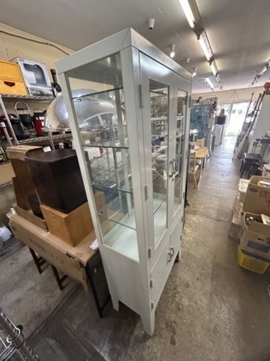 万代店 レトロ ドクターキャビネット大豊鋼器 メディカルキャビネット