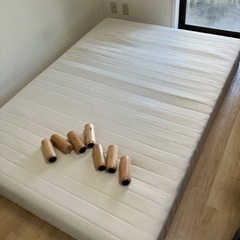 【0円】ダブルベッド ベッド 足つき ベット マットレスベッドの画像