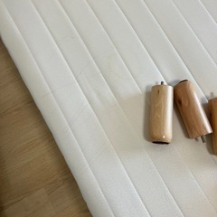 【0円】ダブルベッド ベッド 足つき ベット マットレスベッドの画像