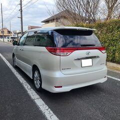 エスティマ2.4 アエラスGエディション　中期モデル　H21　車検6/9　103000ｋ　純正HDDナビ＆フルセグＴＶ＆フリップダウンモニター　カラーバックカメラ 　両側パワースライド　純正エアロ＆17ＡＷ　キセノン　7人乗りの画像