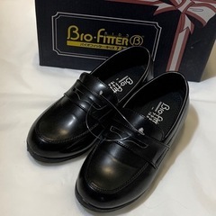 バイオフィッター・ローファー  シューズ  入学式  黒  19...