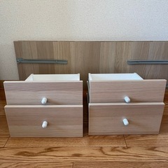 KALLAX カラックス インサート 引き出し2段, ホワイトス...