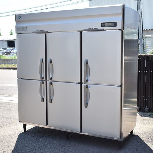 ≪yt1193ジ≫ ホシザキ 業務用冷凍冷蔵庫 HRF-180AF3 6ドア 幅180cm 奥行80cm 三相200V 逆相？ 2019年製 現状品 50803-03