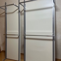 突っ張り間仕切りハンガーラック2段 幅60cm 