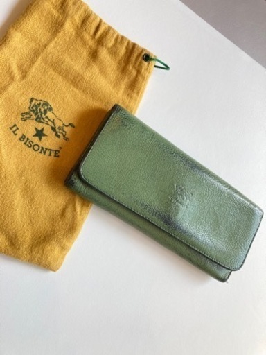 イルビゾンテ 本革 レザー 長財布  グリーン 緑