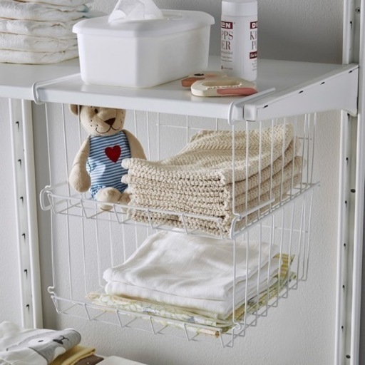 ニトリチェア、パイプハンガー、IKEAバスケット、ブラインド、スリムキャスター、冷風機、ペーパーポット2点、ブルブルマシーン